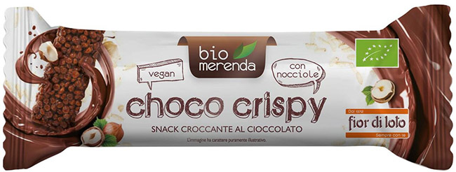 CHOCO CRISPY BARRETTA RISO SOFFIATO CACAO E NOCCIOLE 15 G - Fontenova srl