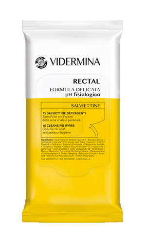 VIDERMINA RECTAL SALVIETTINE 15 PEZZI - Fontenova srl