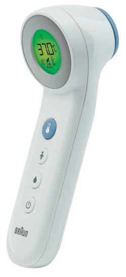 TERMOMETRO BRAUN TOUCH + NO TOUCH MODELLO BNT400 3 IN 1 PER MISURAZIONE TEMPERATURA A DISTANZA DELLA FRONTE CIBO E BAGNO - Fontenova srl