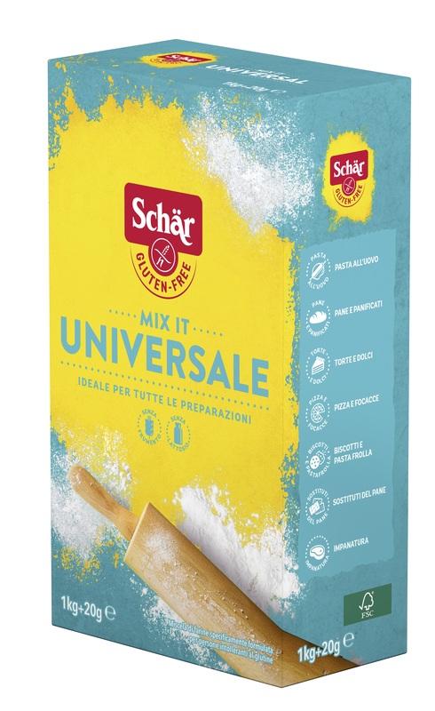 SCHAR MIX IT FARINA UNIVERSALE SENZA LATTOSIO 1 KG + 20 G - Fontenova srl