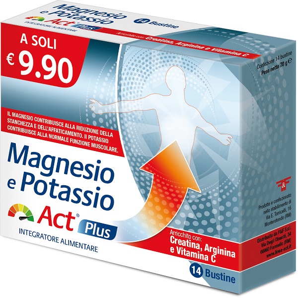 MAGNESIO E POTASSIO ACT PLUS 14 BUSTINE - Fontenova srl