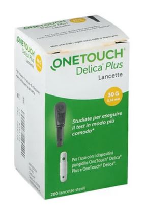 LANCETTE PUNGIDITO ONETOUCH DELICA PLUS 200 PEZZI - Fontenova srl