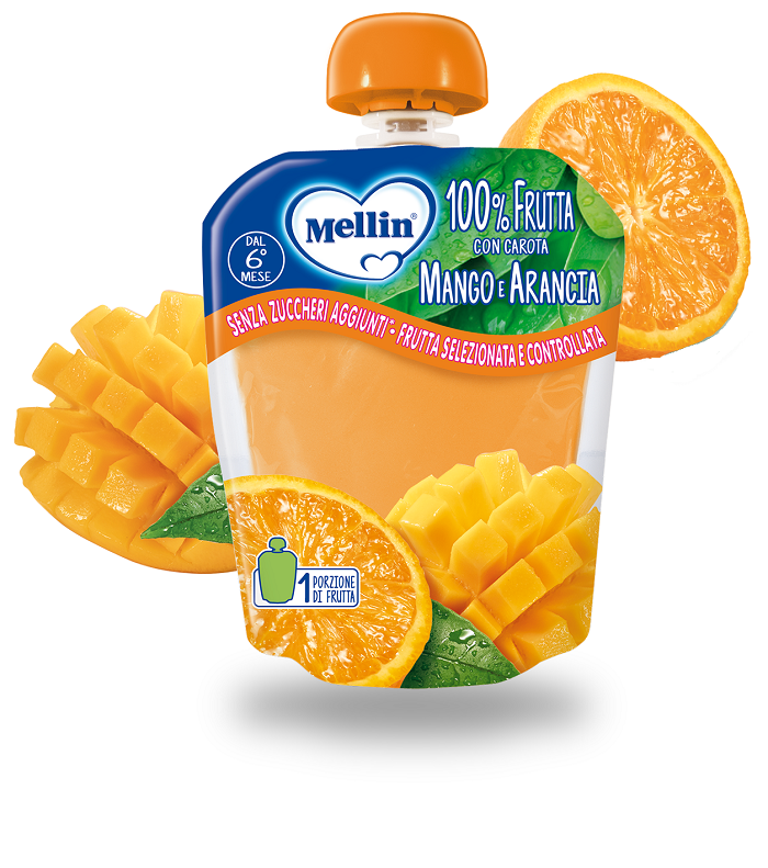 MELLIN POUCH ARANCIA MANGO 90 G - Fontenova srl