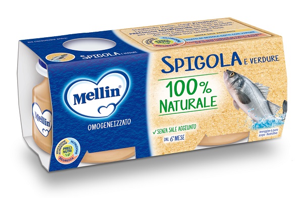 MELLIN OMOGENEIZZATO DI SPIGOLA E VERDURE 4 X 80 G - Fontenova srl