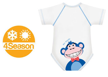 BODY 0/36M BIO COTTON 4SEASON SCIMMIA - Fontenova srl