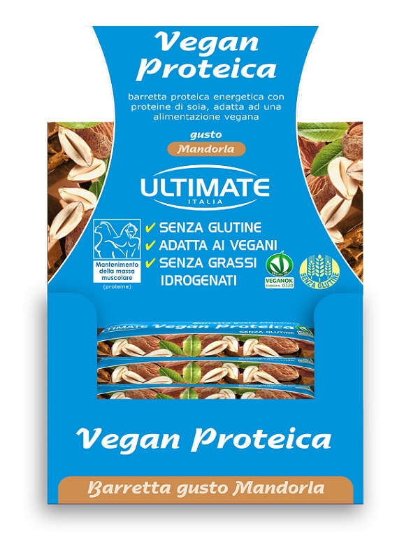 ULTIMATE BARRETTA VEGAN PROTEICA MANDORLA 24 X 40 G - Fontenova srl