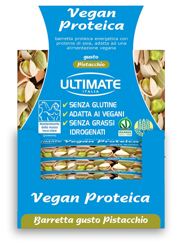 ULTIMATE BARRETTA VEGAN PROTEICA PISTACCHIO 24 X 40 G - Fontenova srl