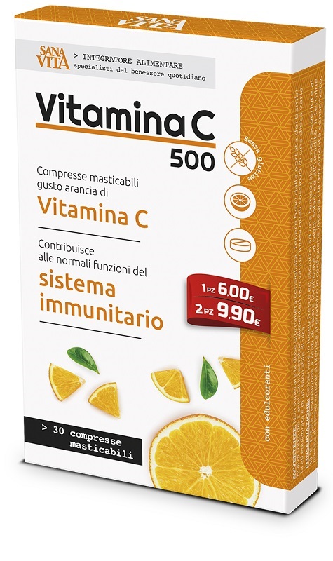 SANAVITA VITAMINA C MASTICABILE 30 COMPRESSE - Fontenova srl
