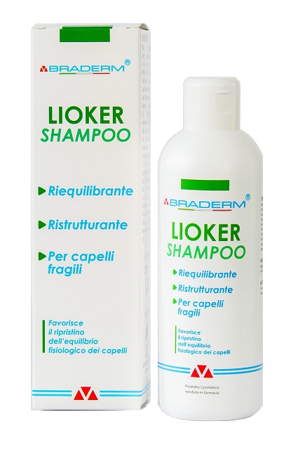 LIOKER SHAMPOO 200 ML BRADERM - Fontenova srl