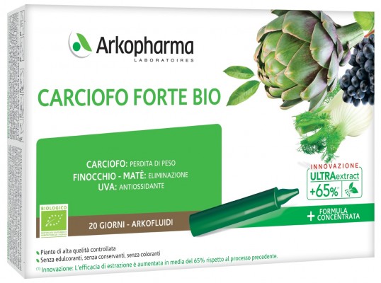 ARKOFLUIDI ULTRA SUONI CARCIOFO FORTE BIO 20 FIALE - Fontenova srl