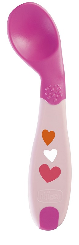 CHICCO CUCCHIAIO ANGOLATO 8M+ ROSA - Fontenova srl