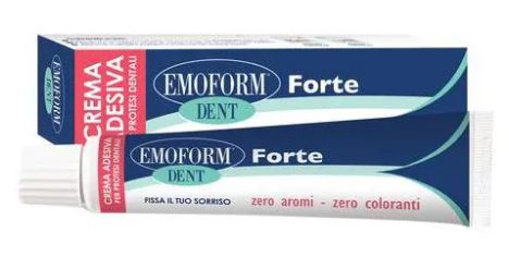 CREMA ADESIVA EMOFORM DENT FORTE PER PROTESI DENTALI 70 G - Fontenova srl