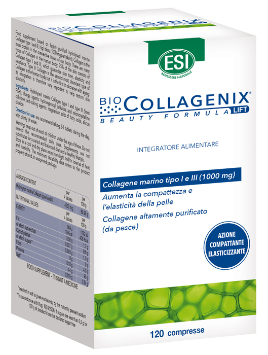 ESI BIOCOLLAGENIX 120 COMPRESSE - Fontenova srl