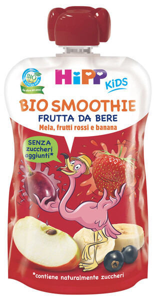 HIPP BIO SMOOTHIES MELA/BAN/FRUTTI ROSSI 120 ML - Fontenova srl