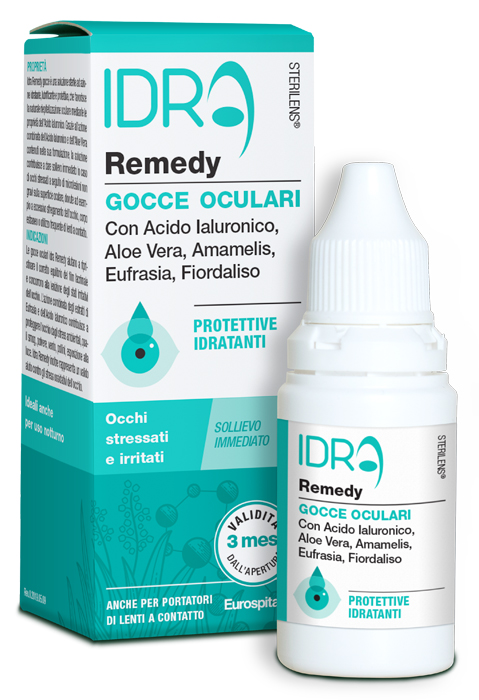 GOCCE OCULARI PROTETTIVE IDRATANTI STERILENS IDRA REMEDY CON ACIDO IALURONICO E ALOE VERA 10 ML - Fontenova srl