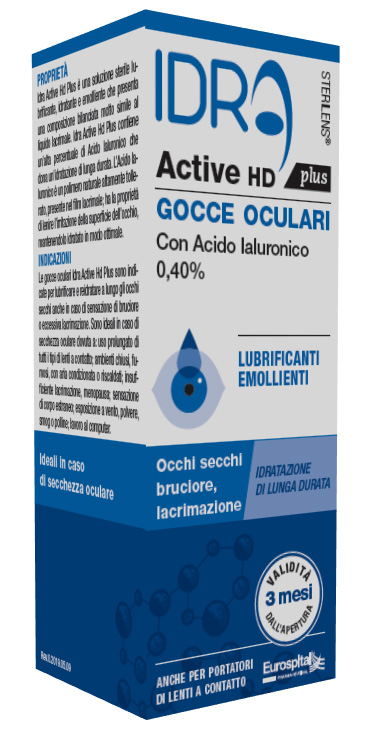 GOCCE OCULARI STERILENS IDRA ACTIVE HD PLUS 10 ML CON ACIDO IALURONICO 0,40% - Fontenova srl