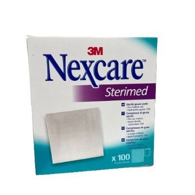 GARZA COMPRESSA STERIMED NEXCARE IN COTONE IDROFILO 20 FILI MULTILINGUAL 100 PEZZI - Fontenova srl