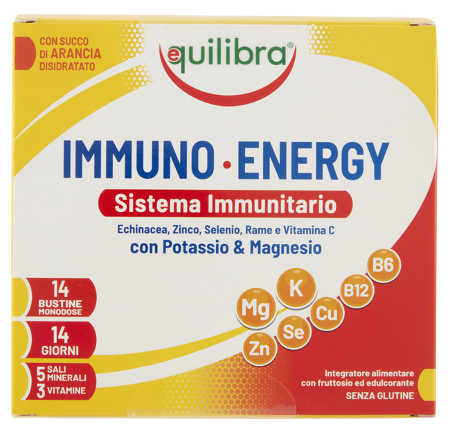 IMMUNO ENERGY SISTEMA IMMUNITARIO POTASSIO & MAGNESIO 14 BUSTINE MONODOSE - Fontenova srl