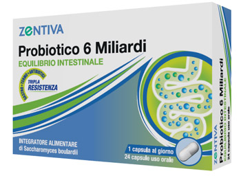 ZENTIVA PROBIOTICO 6 MILIARDI 24 CAPSULE VEGETALI - Fontenova srl