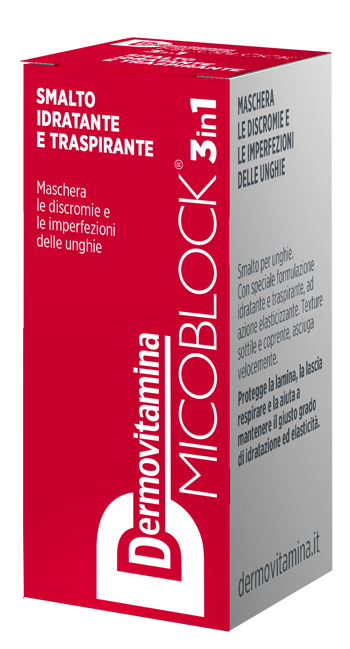DERMOVITAMINA MICOBLOCK 3 IN 1 SMALTO IDRATANTE E TRASPIRANTE ROSSO 5 ML - Fontenova srl