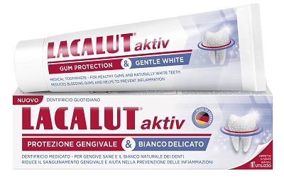 LACALUT AKTIV PROTEZIONE GENGIVALE & BIANCO DELICATO 75 ML - Fontenova srl