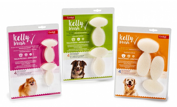 KELLY BRUSH SPUGNETTA ABRASIVA PER CANI DI TAGLIA MEDIA 8 PEZZI - Fontenova srl