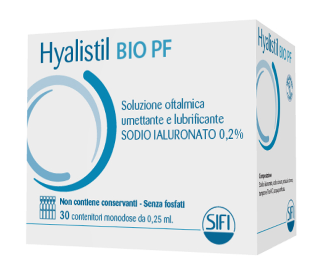 HYALISTIL BIO PF SOLUZIONE OFTALMICA PHOSPHATE FREE MONODOSE A BASE DI ACIDO IALURONICO 0,2% 30 FLACONCINI 0,25 ML - Fontenova srl