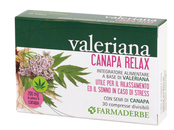 VALERIANA CANAPA RELAX 30 COMPRESSE DIVISIBILI - Fontenova srl