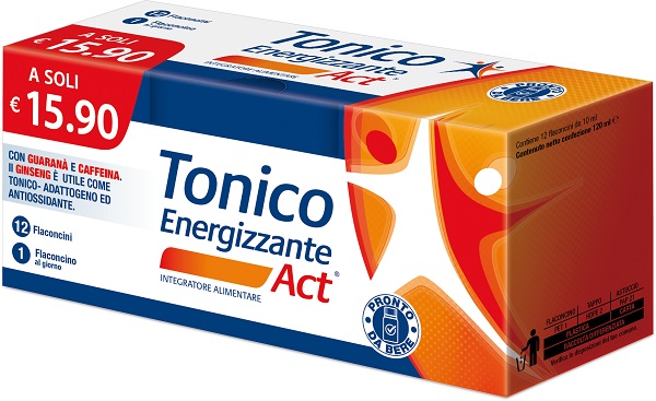TONICO ENERGIZZANTE ACT 12 FLACONCINI DA 10 ML - Fontenova srl