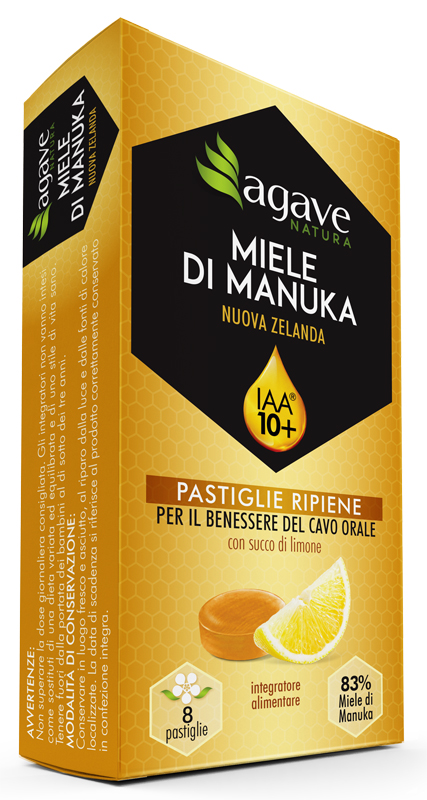 AGAVE NATURA MANUKA IAA 10+ E LIMONE 8 PASTIGLIE 20 G - Fontenova srl