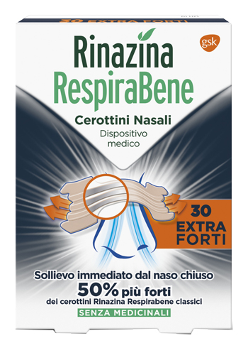 RINAZINA RESPIRABENE CEROTTINO EXTRA FORTE 30 PEZZI - Fontenova srl