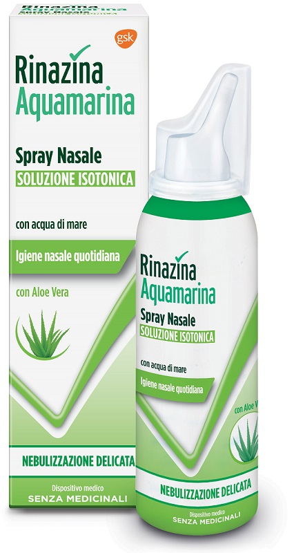 RINAZINA AQUAMARINA ISOTONICA ALOE SPRAY NEBULIZZAZIONE DELICATA 100 ML - Fontenova srl