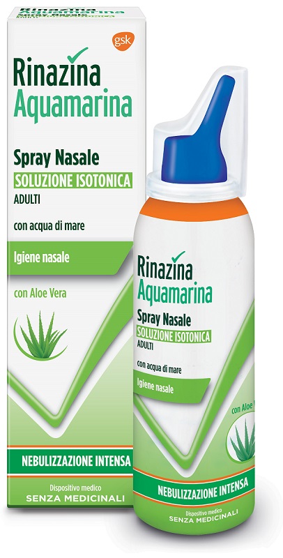 RINAZINA AQUAMARINA ISOTONICA ALOE SPRAY NEBULIZZAZIONE INTENSA 100 ML - Fontenova srl