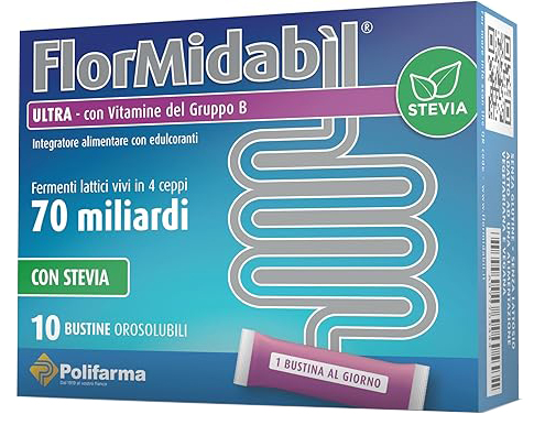 FLORMIDABIL ULTRA 10 BUSTINE CON STEVIA - Fontenova srl