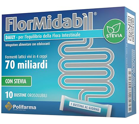 FLORMIDABIL DAILY 10 BUSTINE CON STEVIA - Fontenova srl
