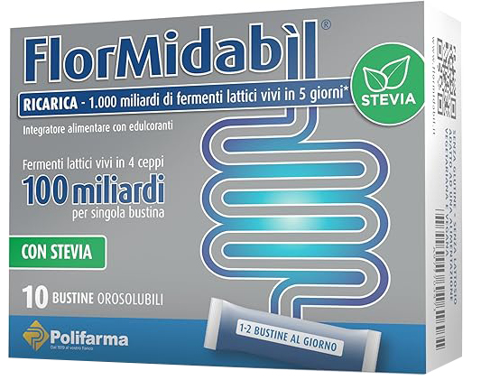 FLORMIDABIL RICARICA 10 BUSTINE CON STEVIA - Fontenova srl
