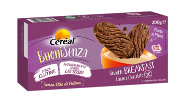 CEREAL BUONI SENZA BISCOTTI BREAKFAST CACAO E CIOCCOLATO 200 G - Fontenova srl