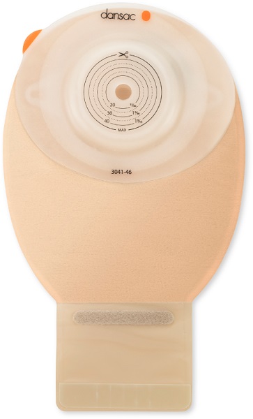 DANSAC NOVALIFE TRE 1 SACCA APERTA OPACA CONVEX MAXI PER ILEOSTOMIA CON FINESTRA RITAGLIABILE 15-59 MM 500 ML 10 PEZZI - Fontenova srl