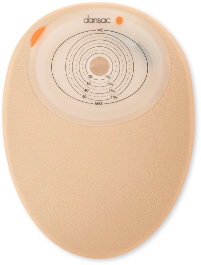 DANSAC NOVALIFE TRE 1 SACCA CHIUSA OPACA PIANA MAXI PER COLOSTOMIA CON FINESTRA RITAGLIABILE 15-70X90 MM 620 ML 30 PEZZI - Fontenova srl