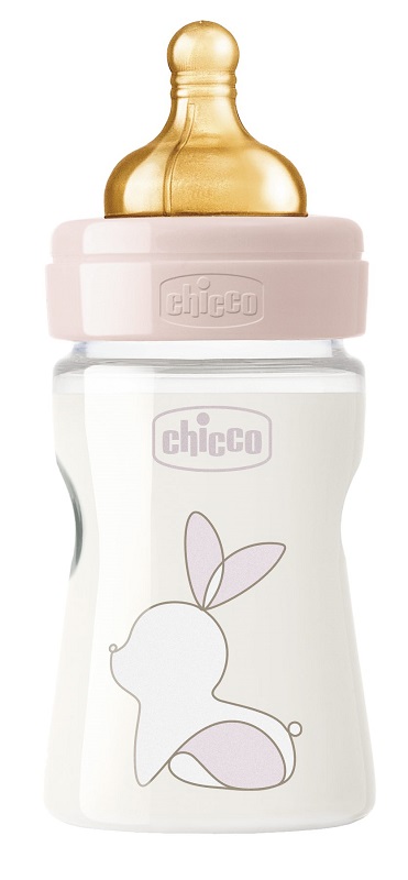 CHICCO BIBERON ORIGINAL 150ML TOUCH 1 FORO GIRL CON TETTARELLA IN CAUCCIU' - Fontenova srl