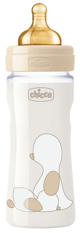 CHICCO BIBERON ORIGINAL 250ML TOUCH REGULAR UNISEX CON TETTARELLA IN CAUCCIU' - Fontenova srl
