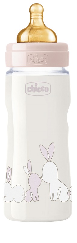 CHICCO BIBERON ORIGINAL 330ML TOUCH REGULAR GIRL CON TETTARELLA IN CAUCCIU' - Fontenova srl