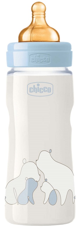 CHICCO BIBERON ORIGINAL 330ML TOUCH REGULAR BOY CON TETTARELLA IN CAUCCIU' - Fontenova srl