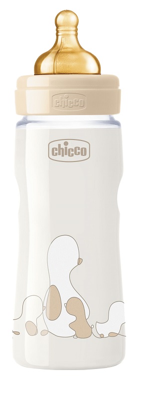 CHICCO BIBERON ORIGINAL 330ML TOUCH REGULAR UNISEX CON TETTARELLA IN CAUCCIU' - Fontenova srl