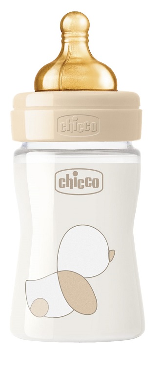 CHICCO BIBERON ORIGINAL 150ML VETRO 1 FORO 1 FORO UNISEX CON TETTARELLA IN CAUCCIU' - Fontenova srl