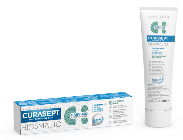 CURASEPT BIOSMALTO DENTIFRICIO BABY KID MENTA CARIE ABRASIONE & EROSIONE 50 ML - Fontenova srl