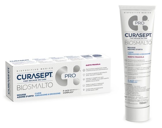 CURASEPT BIOSMALTO MOUSSE CARIE FRAGOLA 50 ML - Fontenova srl