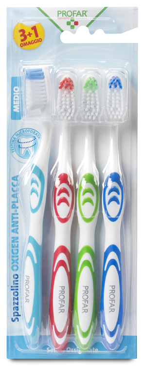 PROFAR SPAZZOLINO ANTIPLACCA OXIGEN 4 PEZZI - Fontenova srl