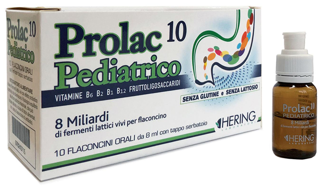 PROLAC10 PEDIATRICO FERMENTI LATTICI 10 FLACONCINI 8 ML - Fontenova srl