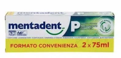MENTADENT P 2 X 75 ML BITUBO PROMO - Fontenova srl